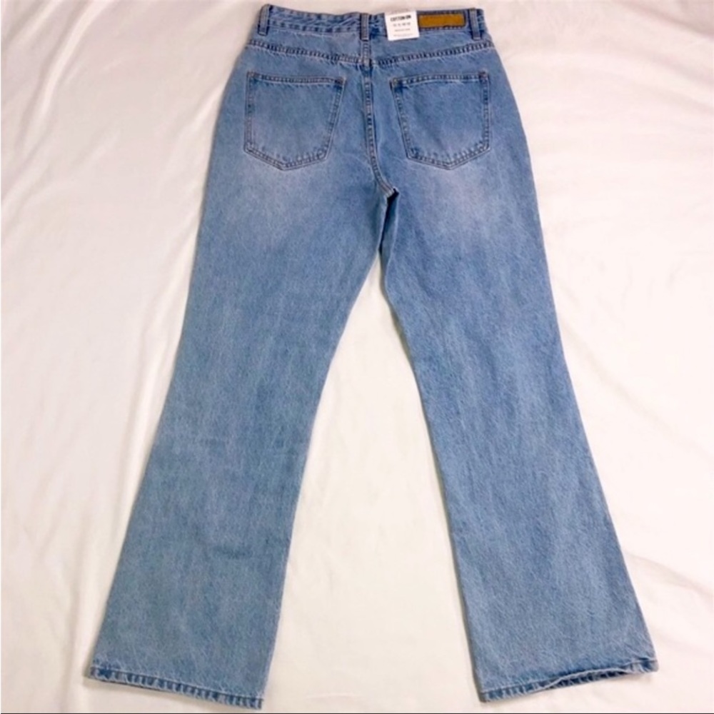 Cotton On Light Blue Wash 100% Cotton Vintage High Waisted Flare BootLeg Size 8 - Picture 4 of 13
